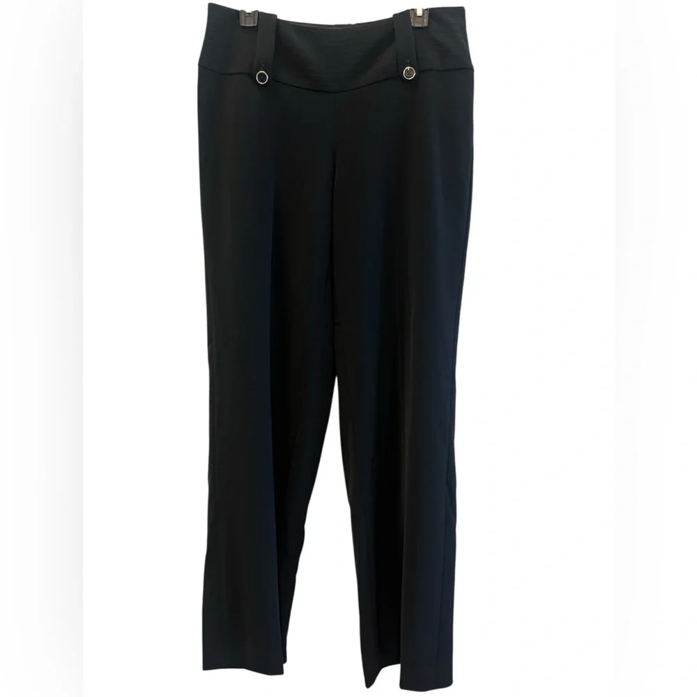 White House Black Market Black Straight-Leg Dress Trousers - Picture 2 of 10